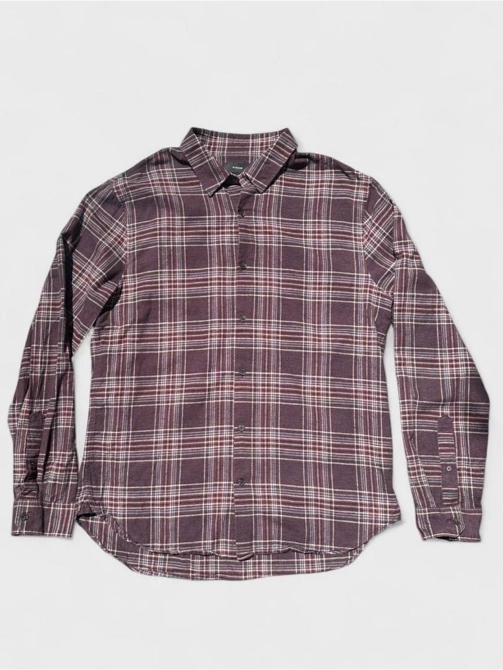 Vince Plaid Linen Cotton Button Down Shirt Mens Large Classic Fit